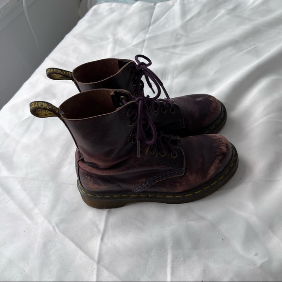 Dr. Martens 1460 Pascal Purple Leather Boots - Picture 2 of 8